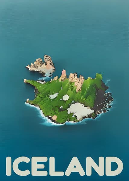 Iceland Iceland travel poster