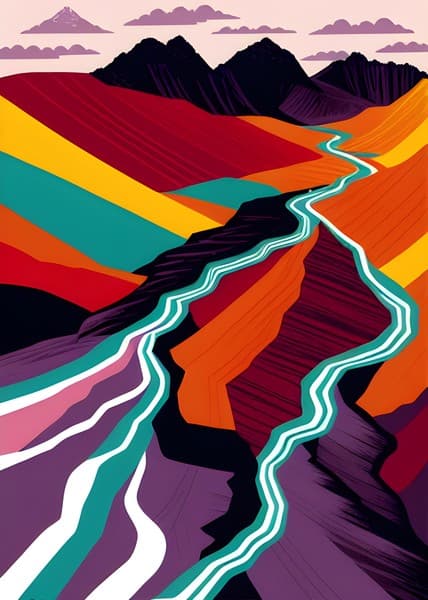 Landmannalaugar Iceland travel poster