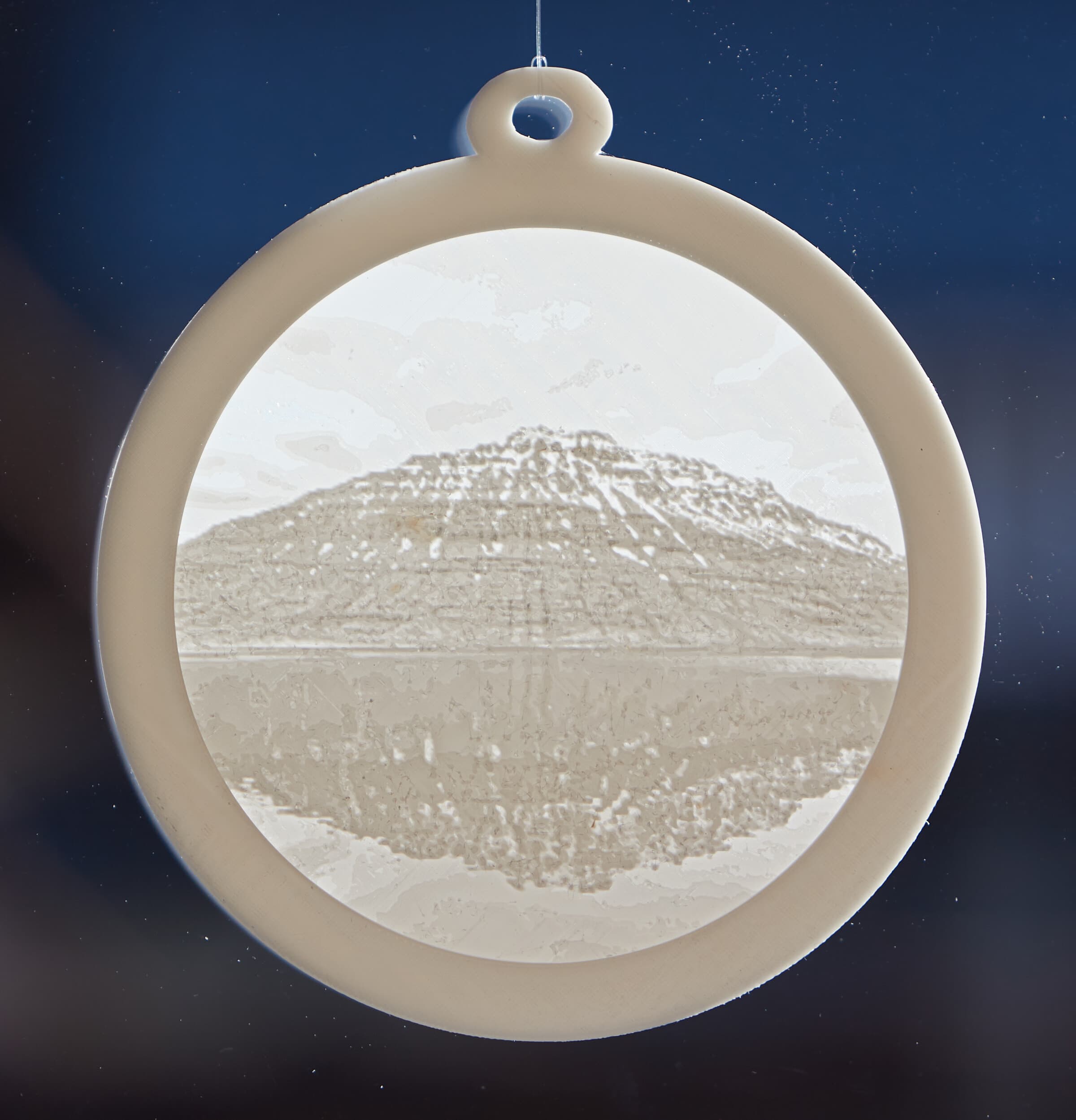 Hólmatindur lithophane window art